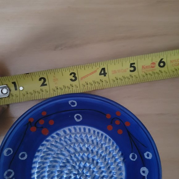 garlic grater plate with brush and peeler blue white - Picture 3 of 9